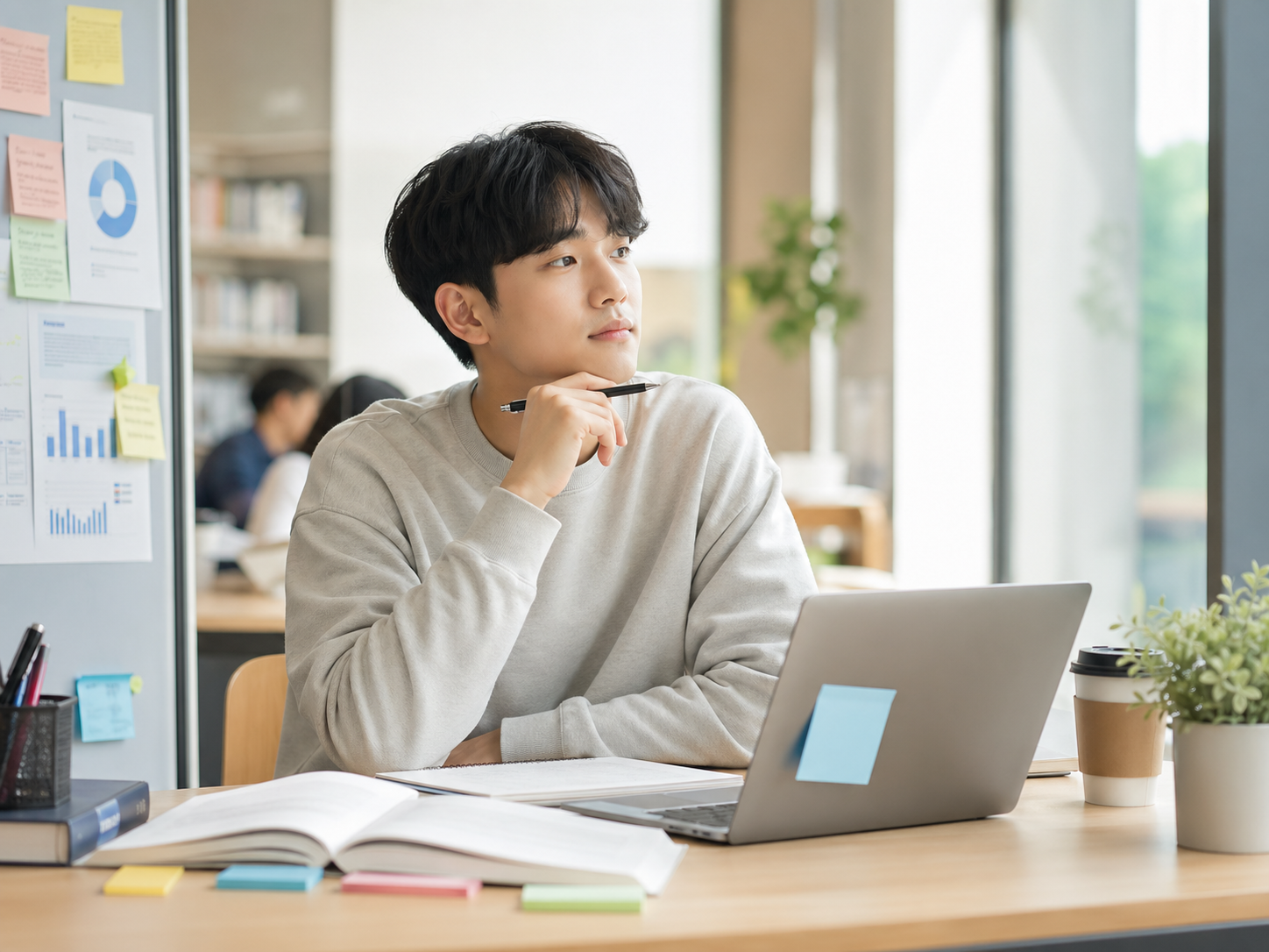 커리어 방향을 고민하는 대학생